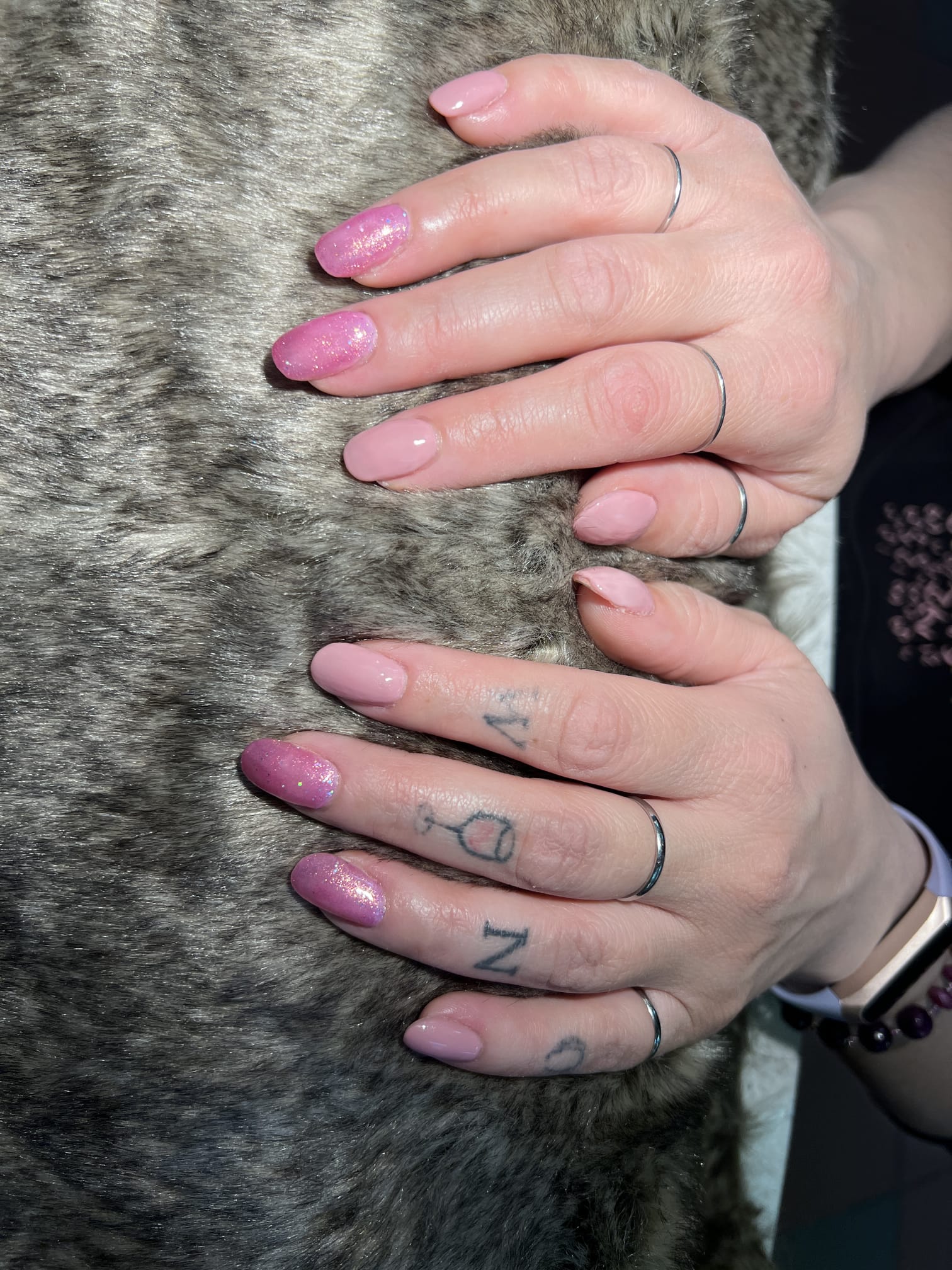 Pink Ombre Nails