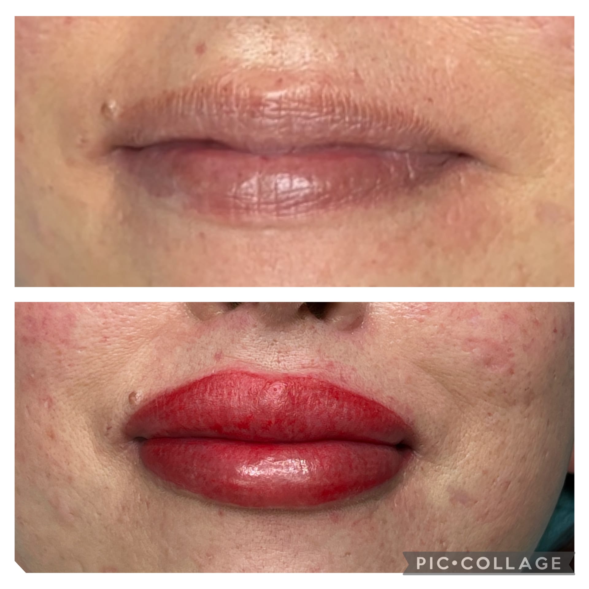 Lip Blush Before & After